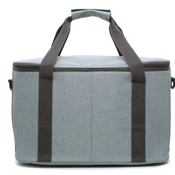 NWT DSW Textured Insulated Cooler Bag, Blue Green Aqua Large Picnic Tote Bag - Picture 4 of 9
